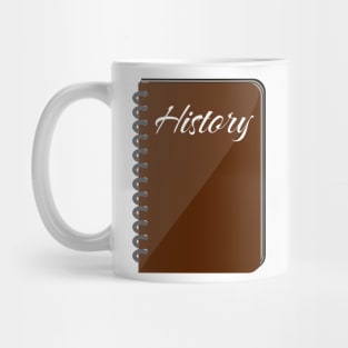 History School Subject Labels Spiral Notebook Mug